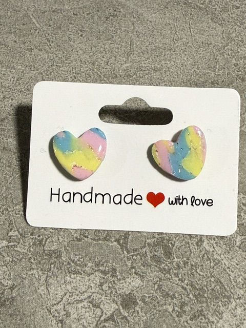 Pastel Heart Studs
