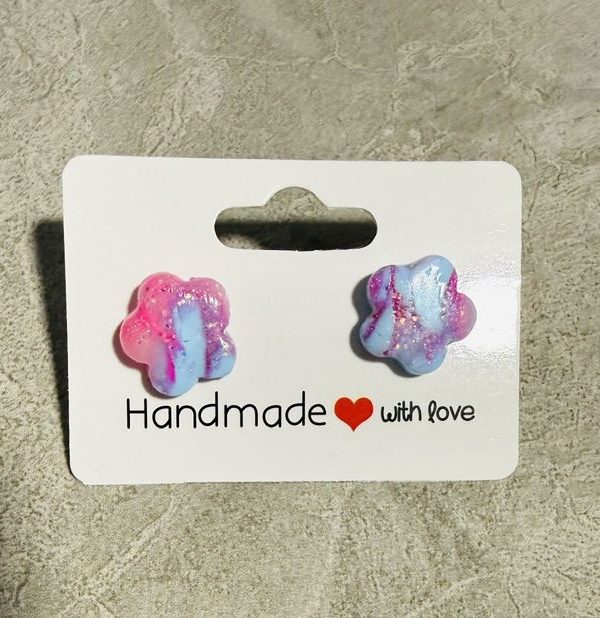 Pink & Baby Blue Studs